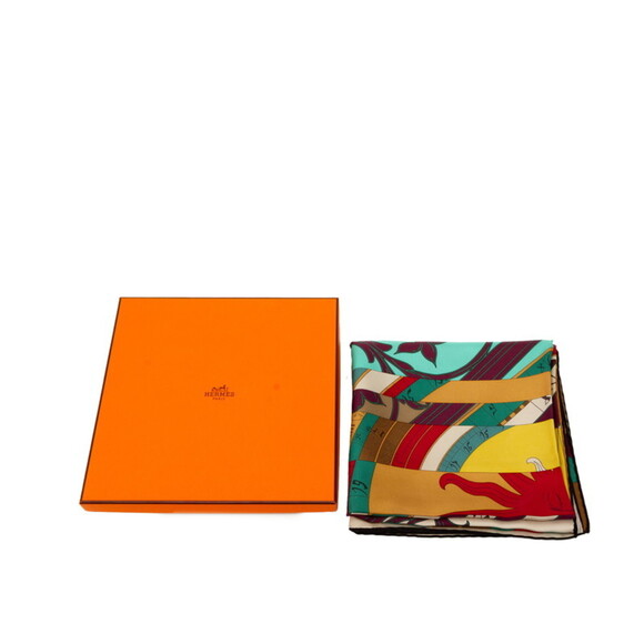 HERMES Black Silk Scarf - Picture 9 of 9